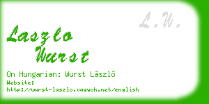 laszlo wurst business card