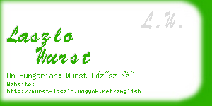 laszlo wurst business card